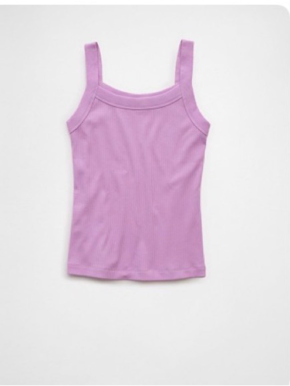 American Eagle Outfitters Daily Fave Lilac Berry Ribbed Tank Top